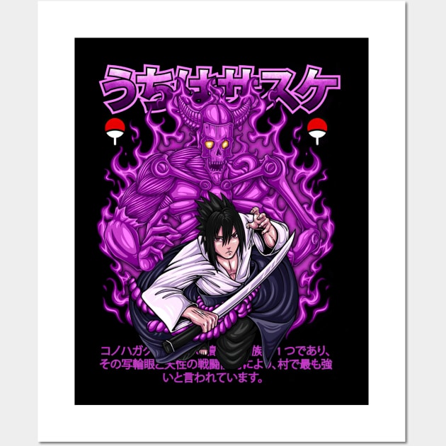 Sasuke Susanoo Anime Fanart Wall Art by Planet of Tees